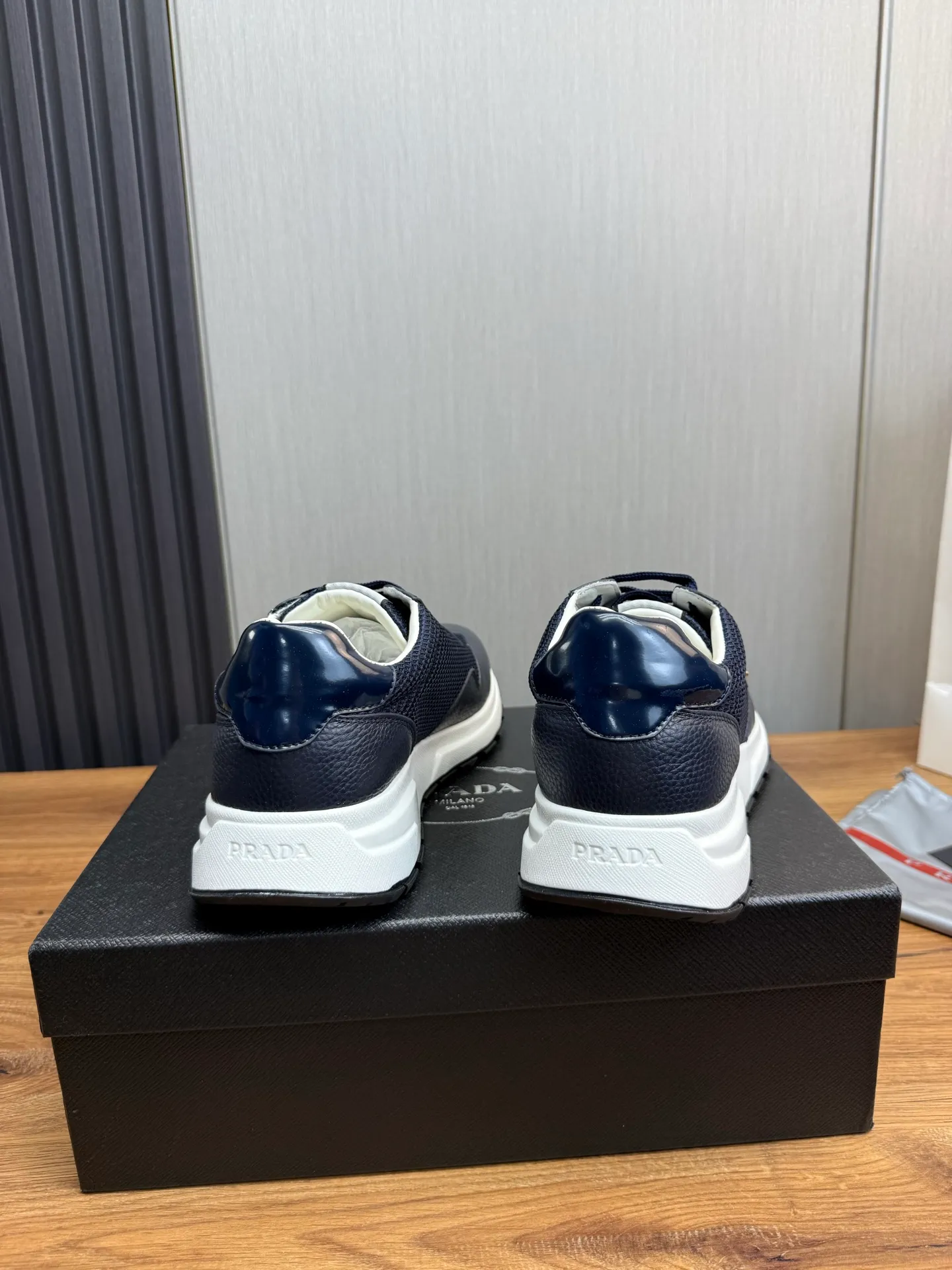Men's shoes 💰780💰 [PRADA] Men's shoes are popular in the counter, official website synchronization, 1 high-quality shipment ✔️Original cowhide stitching breathable mesh + cowhide lining, 1🆚1 replica, original original bottom, 38-45 (38.45 custom-made, non-refundable)